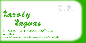 karoly magvas business card